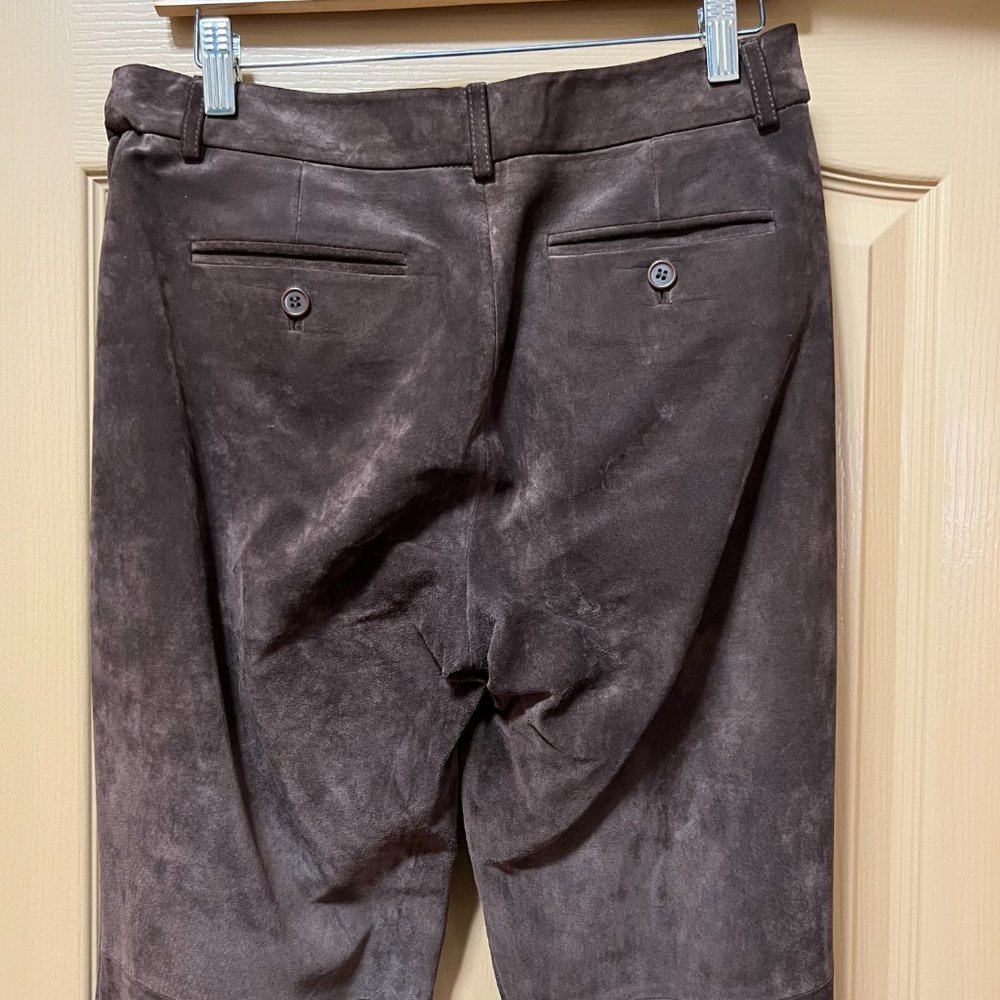 ❣️LIKE NEW❣️Washable Brown Suede Pants by MODA International 100% Genuine. - Picture 4 of 12